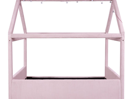 Upholstered House Style Daybed With LED Light Strips
