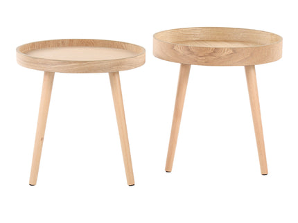 Pebble - Mid-Century Modern Side Table Set - Natural