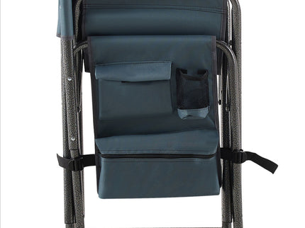 Padded Folding Outdoor Chair With Storage Pockets, Lightweight Oversized Directors Chair For Indoor, Outdoor Camping, Picnics And Fishing