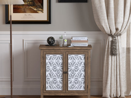 Storage Cabinet, Organizer - Brown Antique White