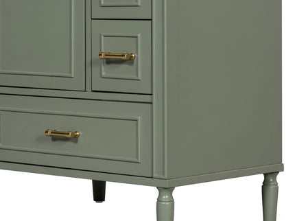Modern Bathroom Vanity With Sink, Soft Close Doors, 3 Drawers