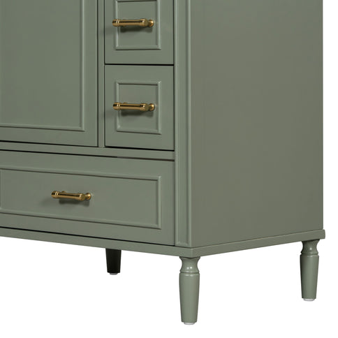 Modern Bathroom Vanity With Sink, Soft Close Doors, 3 Drawers