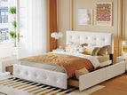 White / Queen / 4 Drawers