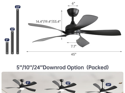 Ceiling Fan & DC Motor And Integrated Light