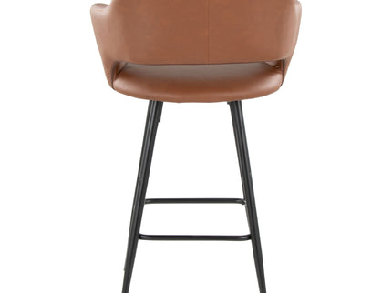 Margarite - Contemporary Fixed Height Counter Stool With Square Footrest (Set of 2)