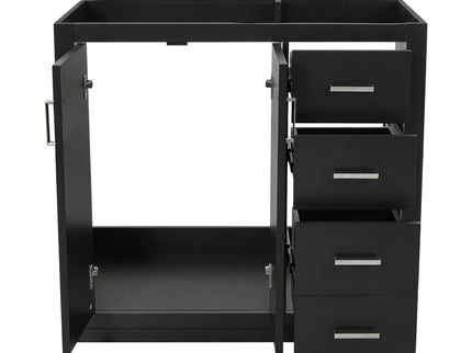 Retro Style Bathroom Vanity, 3 Drawers & Soft Closing Doors