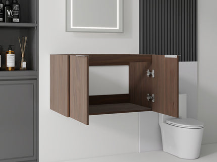 Floating Bathroom Vanity Cabinet With Soft Close Double Doors, Spacious Interior Storage, Wall Mounted, Cabinet Only
