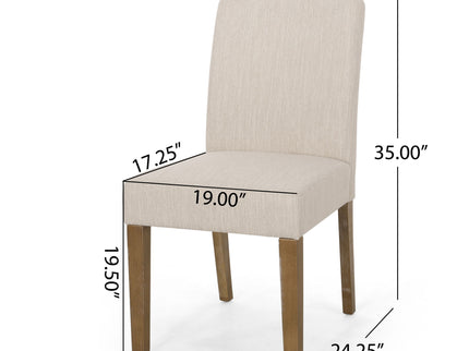 Contemporary Dining Chair With Upholstered Seating And Tapered Legs