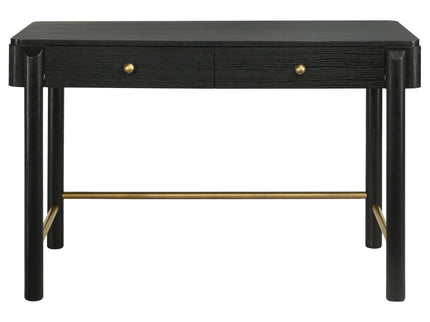 Anser - 2 Drawer Vanity Desk Makeup Table Rounded Design - Black
