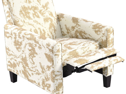 Push Back Upholstered Recliner Armchair