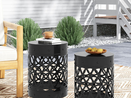 Delight - Powder Coated Iron End Table (Set of 2)