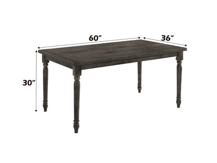 Claudia II - Weathered 7 Pieces Dining Room Set - Gray