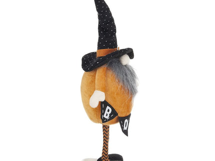Standing Gnome With Gnome & Holding Banner, For Halloween Decor