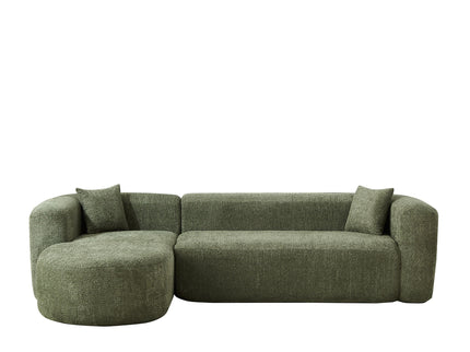 L - Shape Boneless Cloud Couch With 2 Throw Pillows For Living Room