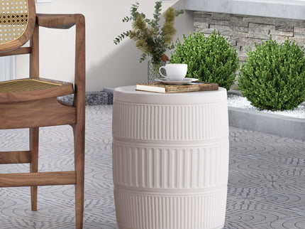 Outdoor Patio End Table - Antique White