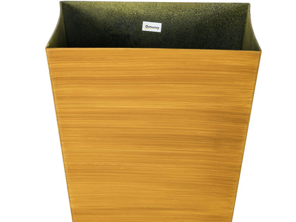 Outsunny - Outdoor Planters (Set of 3) Large Taper Planters With Drainage Holes And Plug, Faux Wood Plastic Flower Pots For Outdoor, Indoor, Garden, Patio