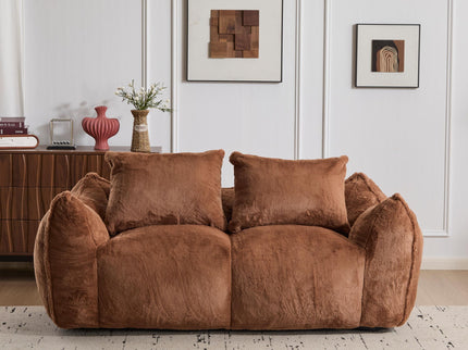 Giant Bean Bag Couch, Ultra Soft Fluffy Loveseat For Living Room