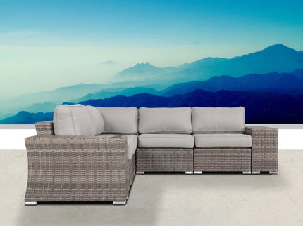 Rattan Sectional Sofa Set With Cushions