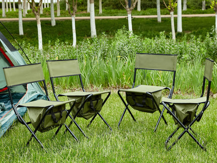 Folding Outdoor Chairs With Storage Bag, Portable Chair For Indoor, Outdoor Camping, Picnics And Fishing
