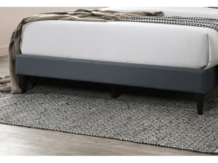 Platform Bed With Diamond Tufted Headboard