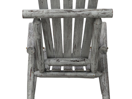 Durable Wooden Porch Rocker, Fir Log Rocking Chair