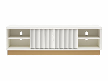Rene - Scalloped TV Stand For TVs Up To 65" - White