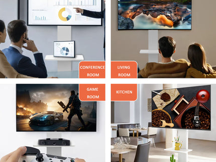 Adjustable Height Mobile TV Cart