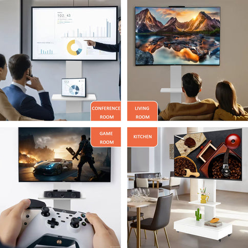 Adjustable Height Mobile TV Cart