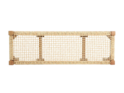 Angie - Bench Outdoor Seating Acacia Wood Faux Rattan - Teak