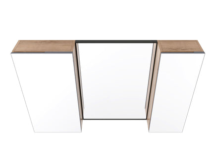 43.3" Wall Mounted Bathroom Cabinet With Adjustable Shelves, Door Storage Cabinet - Imitative Oak