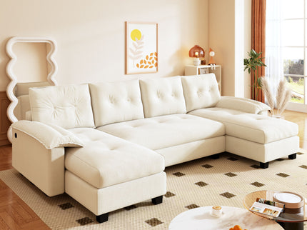 U-Shaped Sleeper Sofa With Pull Out Bed