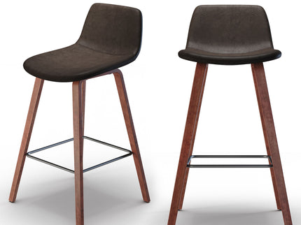 Addy - Counter Stool (Set of 2) - Distressed Brown