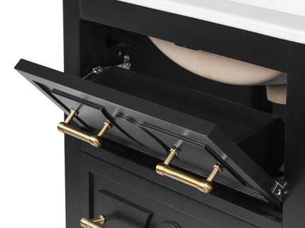 Bathroom Vanity With Sink, Free Standing Single Set, 3 Drawer Storage Cabinet