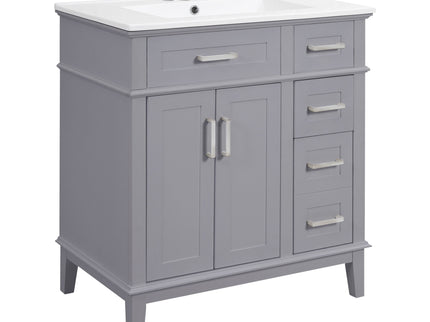 Modern Bathroom Vanity With Sink, Storage Cabinet, Soft Close Doors, Deep & Standard Drawers
