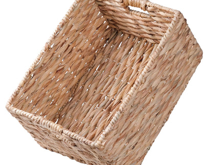 Storage Basket, Handwoven Twisted Weave Basket With Handles Shelf Organizer, Towel Storage, Living Room Storage - Light Brown