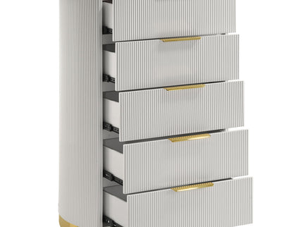 Giovanni - 5 Drawer Chest - White