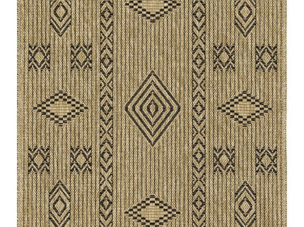 Earth - 5'3" X 7'3" Indoor, Outdoor Area Rug Polypropylene - Jute / Black