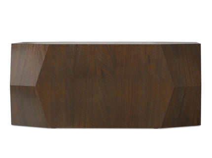 Eisley - Coffee Table With Geometric Design, - Walnut