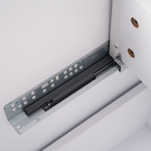 Bathroom Vanity With Ceramic Sink, Fluted Design