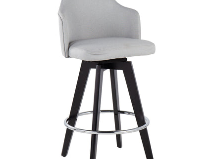 Ahoy - Contemporary Fixed Height Counter Stool With Round Footrest (Set of 2)