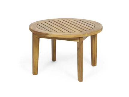 Patio Furniture Set, Outdoor Acacia Wood Patio Club Chair With Table