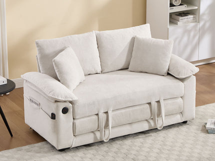 Upholstered Futon Convertible Floor Sofa Bed