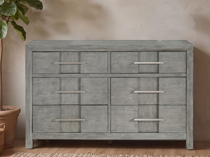 6 Drawer Dresser - Gray - Wood
