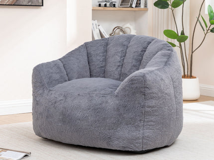 Beanbag Chair, Beanbag Sofa Chair With Armrests Stuffed High Density Foam