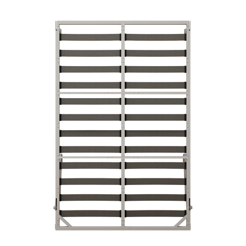 Queen Size Vertical Murphy Wall Cabinet Folding Bed With Automatic Legs - Gray