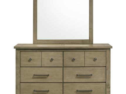 Pelton - 6 Drawer Dresser With Mirror - Oak