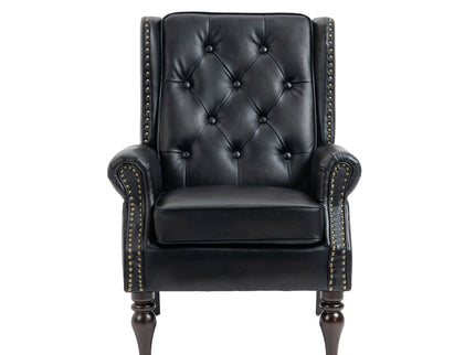 Modern Accent Armchair With Sturdy Wood Legs