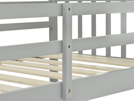 Bunk Bed With Ladder, And Safety Guard Rails