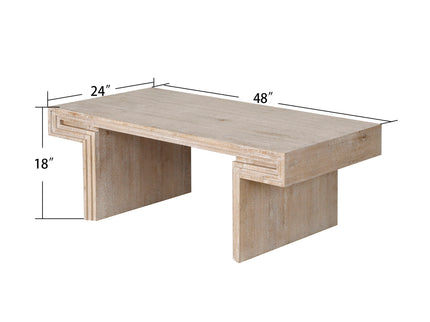 American Vintage Industrial Coffee Table, Double Tier Design