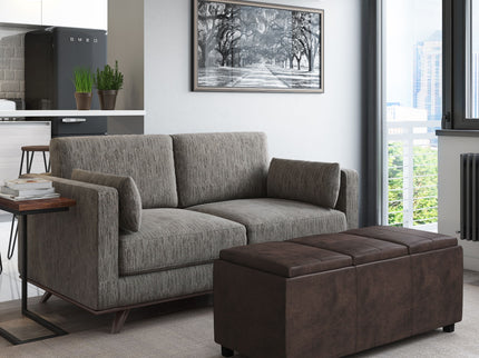 Avalon - Storage Ottoman - Distressed Brown